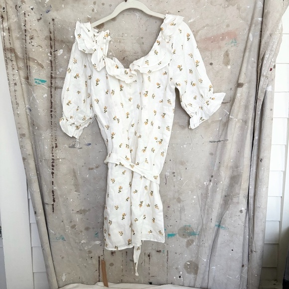 Reformation Indio Linen Floral Mini Dress - Picture 6 of 6